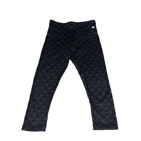 Vineyard Vines Performance Leggings Black Athletic Tonal Whale Tail Printed XXS - Picture 1 of 6
